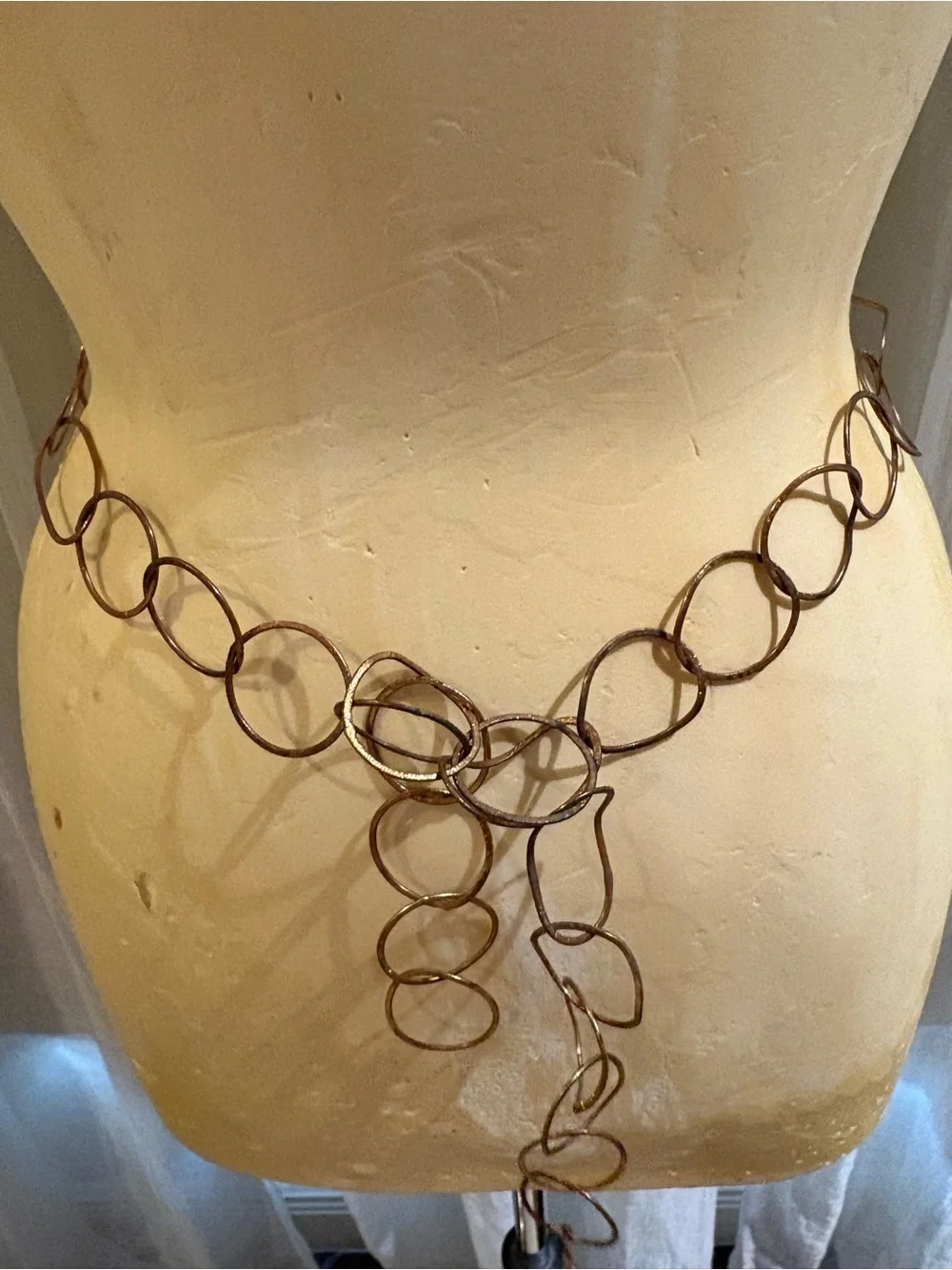 Source Unknown Linked Circle Waist Chain - Gold